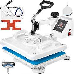 5 in 1 Heat Press 12x15 Sublimation Swing Away Shoes/T-Shirt/Plate/Hat/Mug