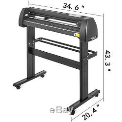 5 in 1 Heat Press 12x15 Vinyl Cutter Plotter Cutting 28 T-Shirt Printing Usb