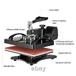 5 in 1 Heat Press Combo Machine 12x15 Transfer Sublimation Kit for T-Shirts