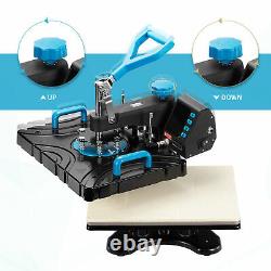 5 in 1 Heat Press Machine 12X15 Swing Away Transfer Sublimation T-Shirt Mug Hat