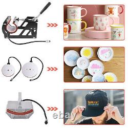 5 in 1 Heat Press Machine 12 x 15 inch Swing Away Transfer Combo T Shirt Mug Ha