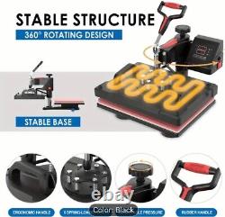 5 in 1 Heat Press Machine 12x15 inch 360-Degree Swing Away Digital T Shirt Press