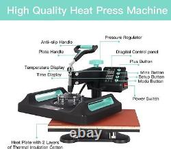 5 in 1 Heat Press Machine Digital Transfer Sublimation 29×38cm T-shirt Printing
