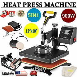 5 in 1 Heat Press Machine Digital Transfer Sublimation For T-Shirt Mug Hat