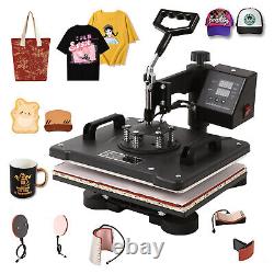 5 in 1 Heat Press Machine Digital Transfer Sublimation T-Shirt Mug Hat Cap Plate