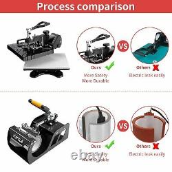 5 in 1 Heat Press Machine Sublimation Transfer DIY for T-shirt Mug Cup Plate Hat