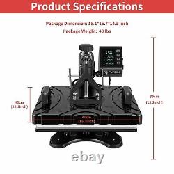 5 in 1 Heat Press Machine Sublimation Transfer DIY for T-shirt Mug Cup Plate Hat