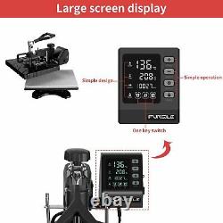 5 in 1 Heat Press Machine Sublimation for T-shirt Mug Cup Plate Hat 12x15 inch