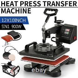5 in 1 Heat Press Machine Swing Away Digital Sublimation T-Shirt /Mug/Hat Plate