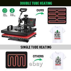 5 in 1 Heat Press Machine Swing Away Digital Sublimation T-Shirt /Mug/Plate Hat