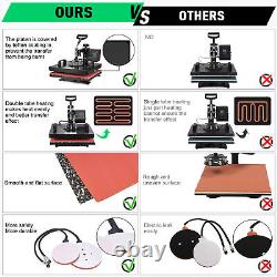 5 in 1 Heat Press Machine Swing Away Digital Sublimation T-Shirt /Mug/Plate Hat