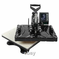 5 in 1 Heat Press Machine Transfer Sublimation Heating T-Shirt Mug Hat 15x12