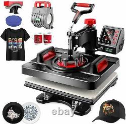 5-in-1 Swing Away Clamshell Printing Sublimation Heat Press Transfer T-Shirts