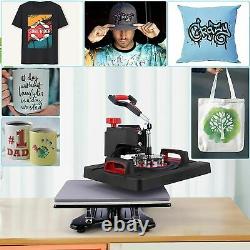 5-in-1 Swing Away Clamshell Printing Sublimation Heat Press Transfer T-Shirts