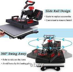 5-in-1 Swing Away Clamshell Printing Sublimation Heat Press Transfer T-shirt NEW