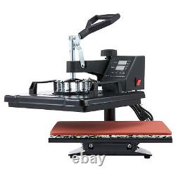 5-in-1 T Shirt Heat Press Machine 12x15 in Heat Pad for Shirts Cups Plates More