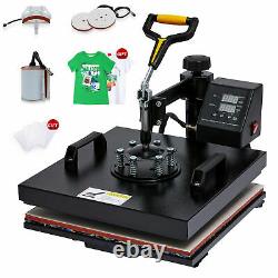 5 in 1 T Shirt Press Professional Swing-Away Heat Press Machine 1400W 15x15in