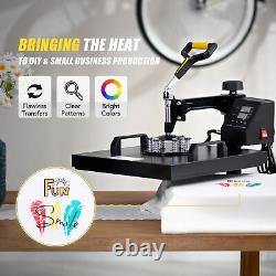 5 in 1 T Shirt Press Professional Swing-Away Heat Press Machine 1400W 15x15in