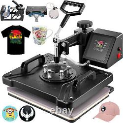 5in1 Digital 12X15 Transfer Heat Press Machine Sublimation T-Shirt DIY 110V
