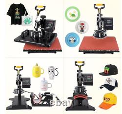 5in1 Digital Transfer Sublimation Heat Press Machine T-shirt Mug Hat Plate 12x15