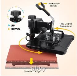 5in1 Digital Transfer Sublimation Heat Press Machine T-shirt Mug Hat Plate 12x15