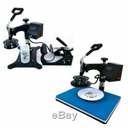 5in1 Heat Press Machine Swing Away Sublimation for Combe Kit T-Shirts Mug Plates
