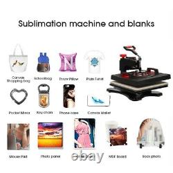 5in1 Heat Press Transfer Machine DIY T-Shirt Mug Baking Cup Sublimation Transfer