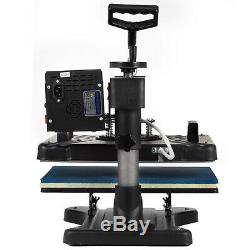 5in1 Heat Press Transfer Machine Digital Chanshell T-Shirt Black 15X12 Platen