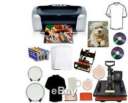 5in1 Pro Combo Heat Press Printer Dye Sublimation Kit Tshirt Mug Hat Start-up