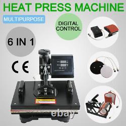 6 In 1 T-Shirt Mug/Plate Sublimation Heat Press Transfer Machine Indoor DIY
