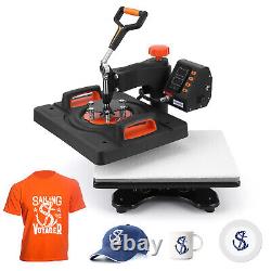 6 in 1 Heat Press Machine 12''×15'' Sublimation Transfer T-Shirt Mug Plate Hat