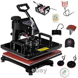 6 in 1 Heat Press Machine Digital Transfer Sublimation T-Shirt Mug Hat Plate