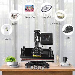 6 in 1 Heat Press Machine Digital Transfer Sublimation T-Shirt Mug Hat Plate