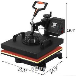 6 in 1 Heat Press Machine Transfer 15x15 Free T-shirt Sublimation Combo Kit