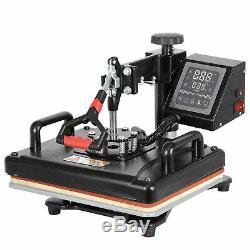 6 in 1 Swing Away Clamshell Printing Heat Press Machine for T-Shirt Hat Cap Mug