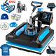 8in1 15x15 Heat Press Machine + 30oz Tumbler Sublimation T-shirt Mug Hat Plate
