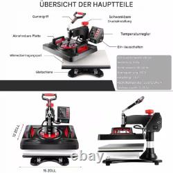8IN1 Heat Press Machine 12x15 Swing Away Sublimation Transfer Digital T-Shirt
