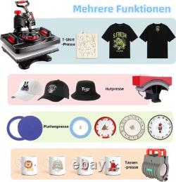 8IN1 Heat Press Machine 12x15 Swing Away Sublimation Transfer Digital T-Shirt