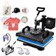 8in1 Heat Press Machine 21x19 Sublimation Transfer T-shirt Mug Plate Hat Blue