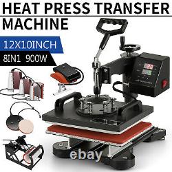 8 IN1 Digital Heat Press Machine Transfer T-shirt Mug Hat Sublimation Press