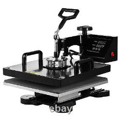 8 IN 1 15X15 Heat Press Machine Digital Transfer For T-Shirt Mug Hat Plate Cap