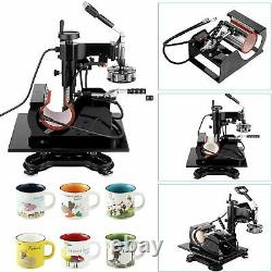 8-IN-1 Combo Heat Press Machine 15x12 Sublimation Transfer T-Shirt Mug Plate-