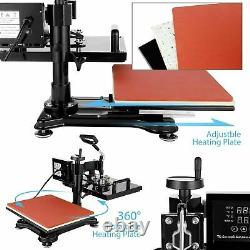 8-IN-1 Combo Heat Press Machine 15x12 Sublimation Transfer T-Shirt Mug Plate-