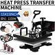 8 In 1 Combo T-shirt Heat Press Machine 15x15 Transfer Sublimation Swing Away