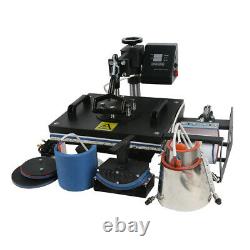 8 IN 1 Heat Press Machine Digital Sublimation Print Transfer T-shirt Mug Cup Hat