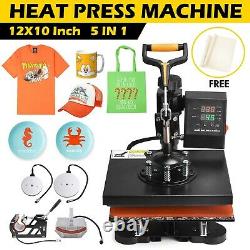 8 In 1 Digital T-Shirt Heat Press Machine Sublimation for Mug Plate Hat Printer