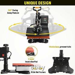 8 In 1 Digital T-Shirt Heat Press Machine Sublimation for Mug Plate Hat Printer