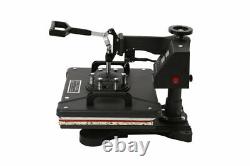 8 in1 Heat Press Machine 360°Swing T-Shirt Hat Mug Printing Press 15x15 USA