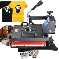 8 in1 Heat Press Machine Digital Transfer Sublimation DIY T-Shirt Mug Cup Plate