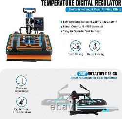8 in 1 15x12 Heat Press Machine Sublimation Printing For T-Shirt Mug Hat Plate